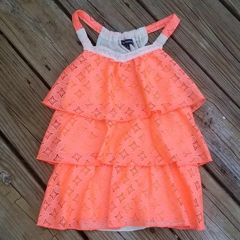 Sequin hearts girls top